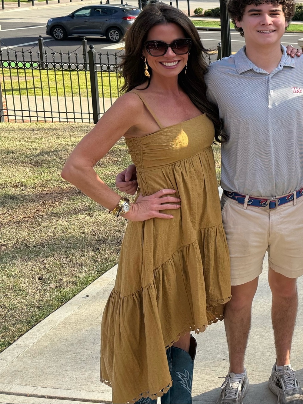 Anthropologie Maeve High-Low Strapless Midi Dress